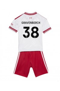 Liverpool Ryan Gravenberch #38 Jalkapallovaatteet Lasten Vieraspeliasu 2026-27 Lyhythihainen (+ Lyhyet housut)